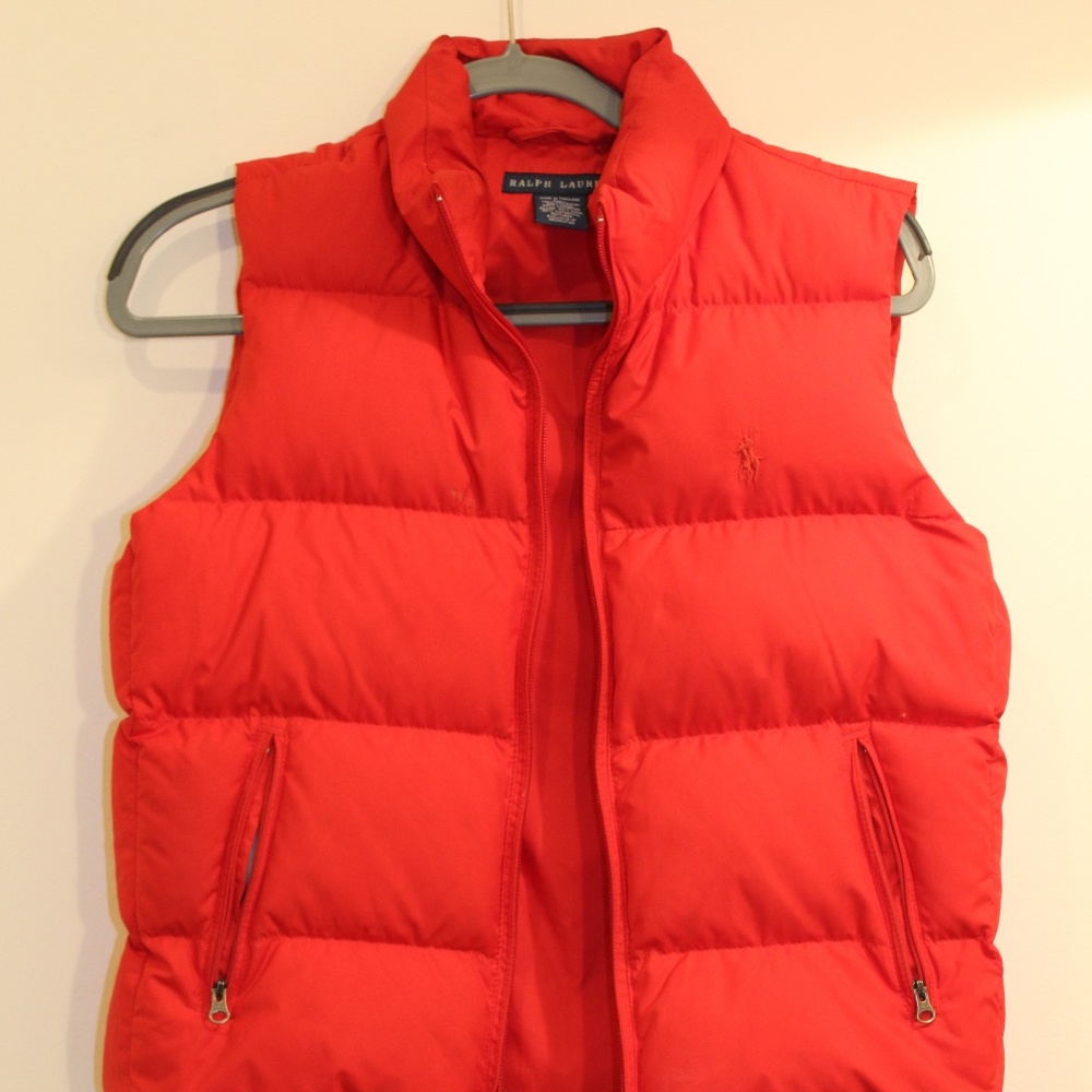 Red Ralph Lauren Puff Vest